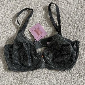 NWT Glitter Savage X Fenty Lace Bra 34DD
